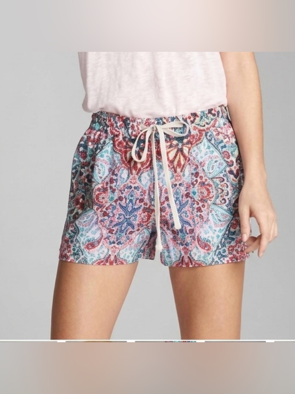 GAP Paisley Multicolor Drawstring Shorts
